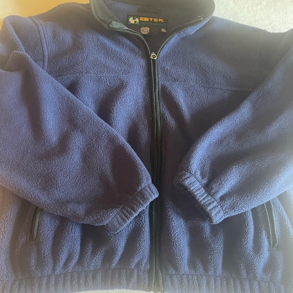 EBTEK Eddie Bauer Polartec Fleece Jacket Mens M Blue 90s Gorpcore Outdoor Camp